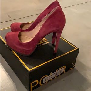 POUR La Victoire IRINA BURGUNDY KID SUEDE